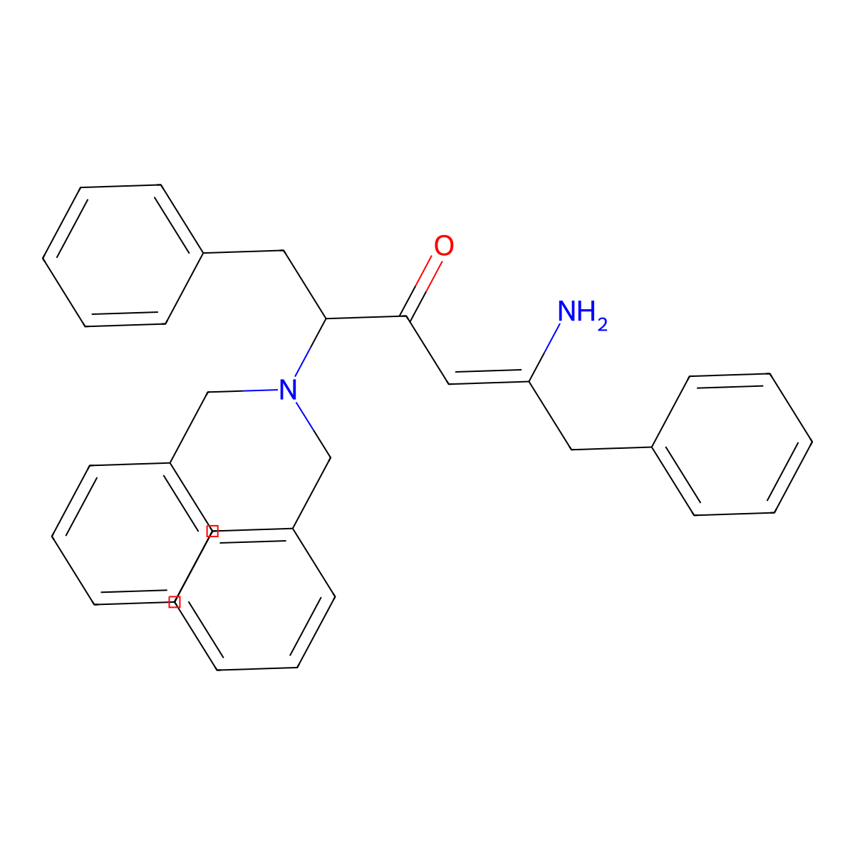 (2S,4Z)-5-Amino-2-(dibenzylamino)-1,6-diphenylhex-4-en-3-one molecular structure, CAS 156732-13-7