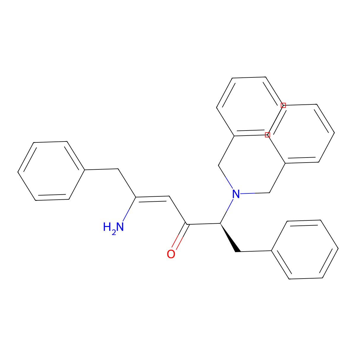 (2S,4Z)-5-Amino-2-(dibenzylamino)-1,6-diphenylhex-4-en-3-one molecular structure, CAS 156732-13-7