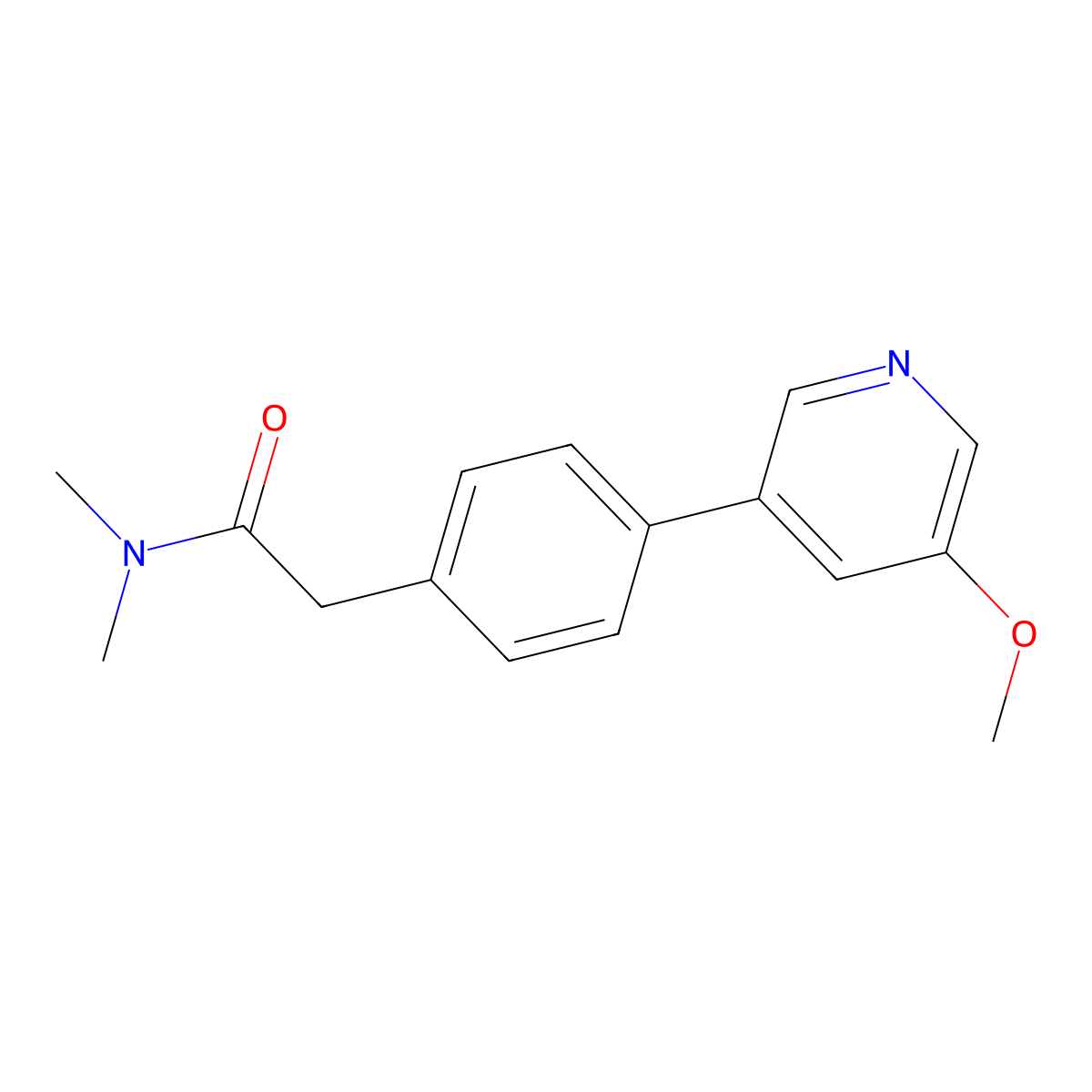 2-[4-(5-Methoxypyridin-3-YL)phenyl]-N,N-dimethylacetamide molecular structure, CAS 1567392-99-7
