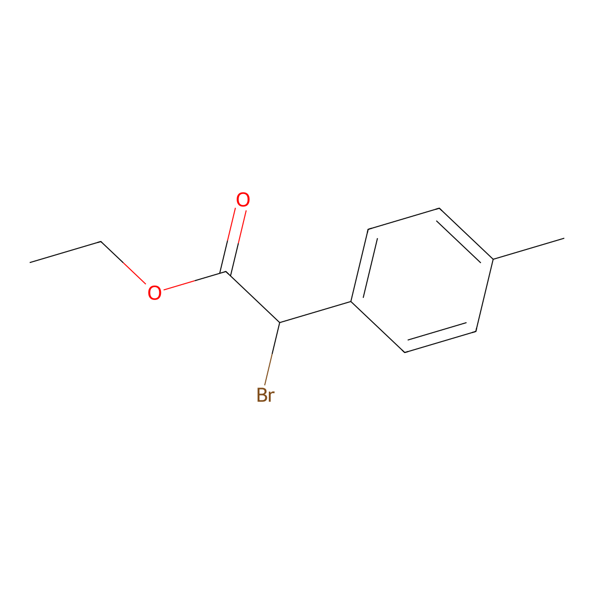 Ethyl 2-bromo-2-(p-tolyl)acetate molecular structure, CAS 15674-78-9