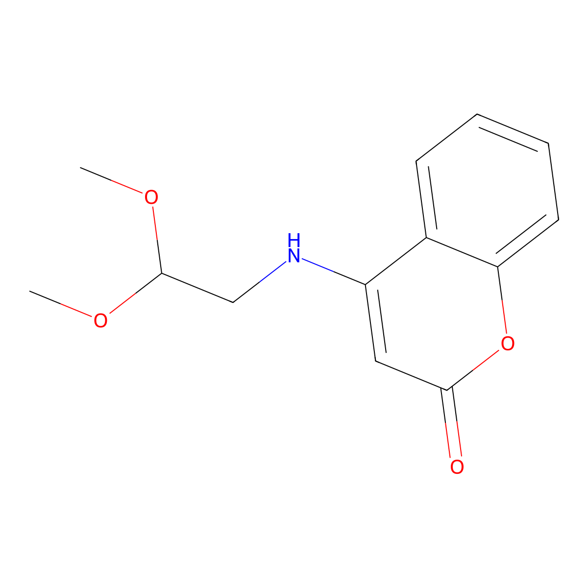 4-[(2,2-dimethoxyethyl)amino]-2H-chromen-2-one molecular structure, CAS 156742-55-1