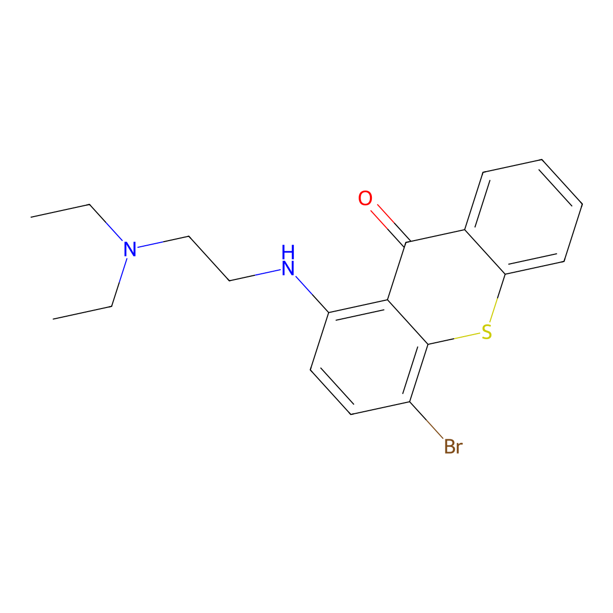 4-Bromo-1-{[2-(diethylamino)ethyl]amino}thioxanthen-9-one molecular structure, CAS 156748-59-3