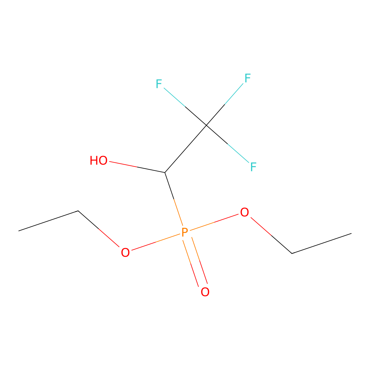 Diethyl (2,2,2-trifluoro-1-hydroxyethyl)phosphonate molecular structure, CAS 156748-67-3