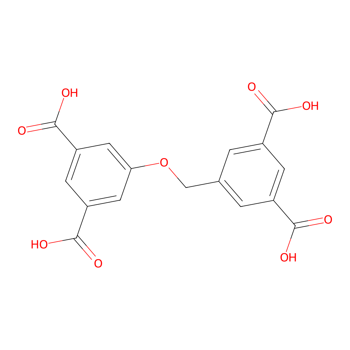 5-((3,5-Dicarboxybenzyl)oxy)isophthalic acid molecular structure, CAS 156750-08-2