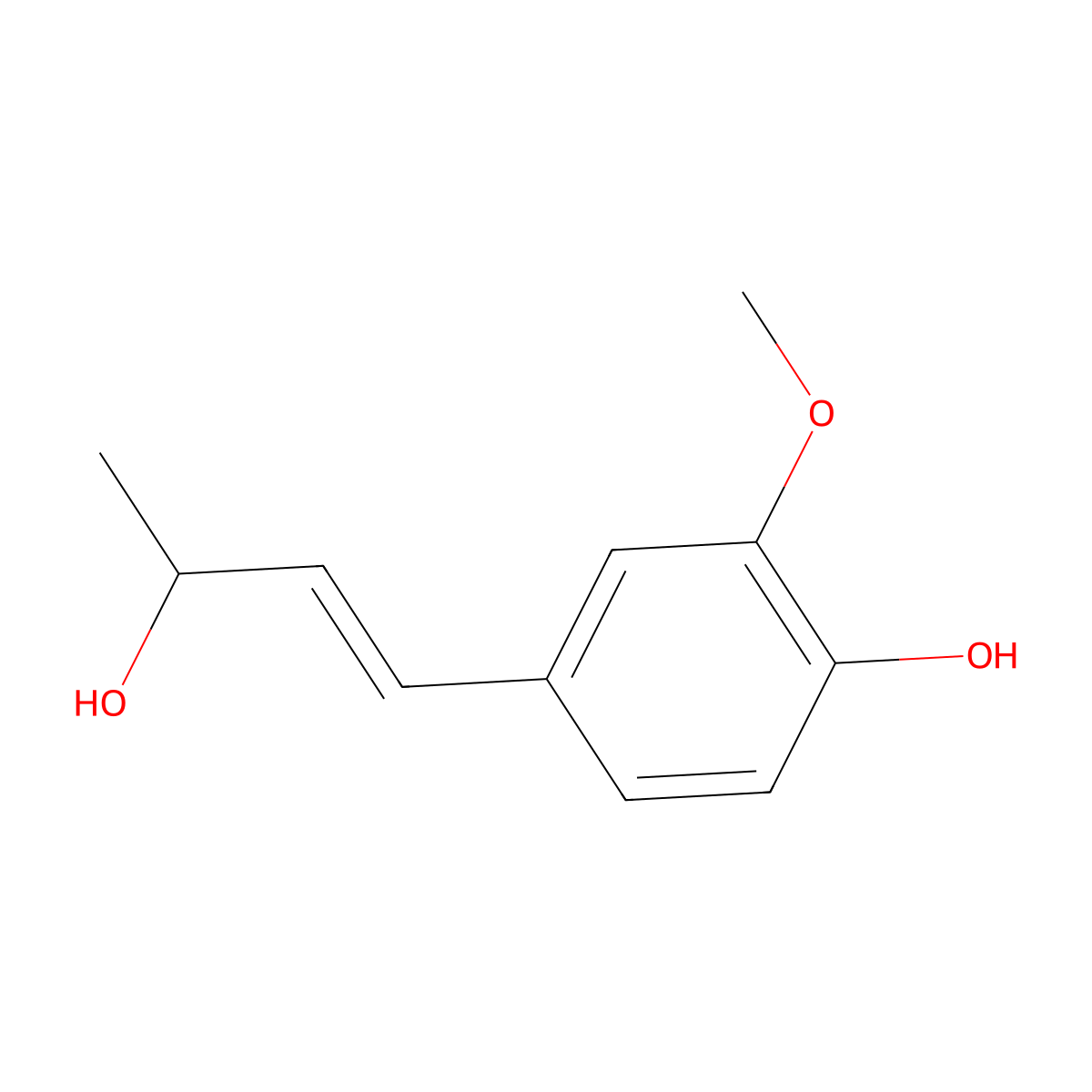 4-[(1E)-3-hydroxybut-1-en-1-yl]-2-methoxyphenol molecular structure, CAS 1567532-35-7