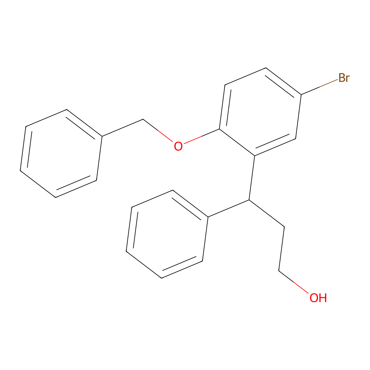 3-(2-(Benzyloxy)-5-bromophenyl)-3-phenylpropan-1-ol molecular structure, CAS 156755-25-8
