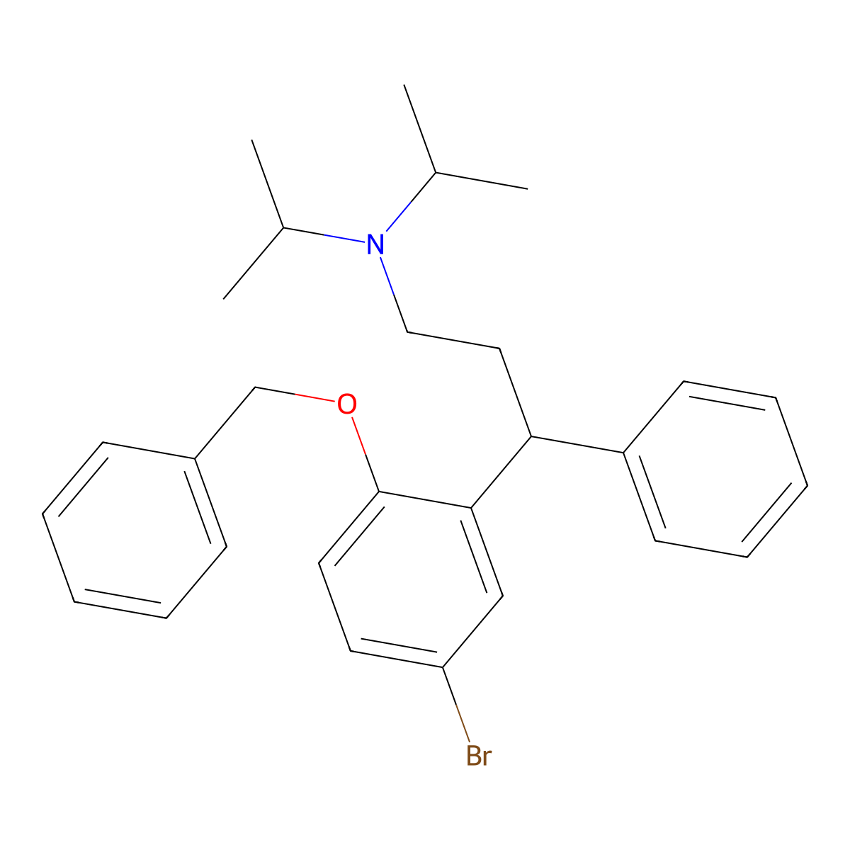 3-(2-(Benzyloxy)-5-bromophenyl)-N,N-diisopropyl-3-phenylpropan-1-amine molecular structure, CAS 156755-27-0