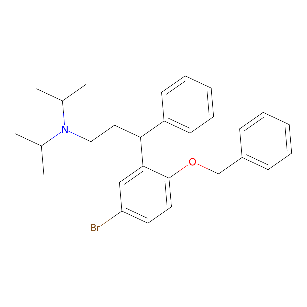 3-(2-(Benzyloxy)-5-bromophenyl)-N,N-diisopropyl-3-phenylpropan-1-amine molecular structure, CAS 156755-27-0