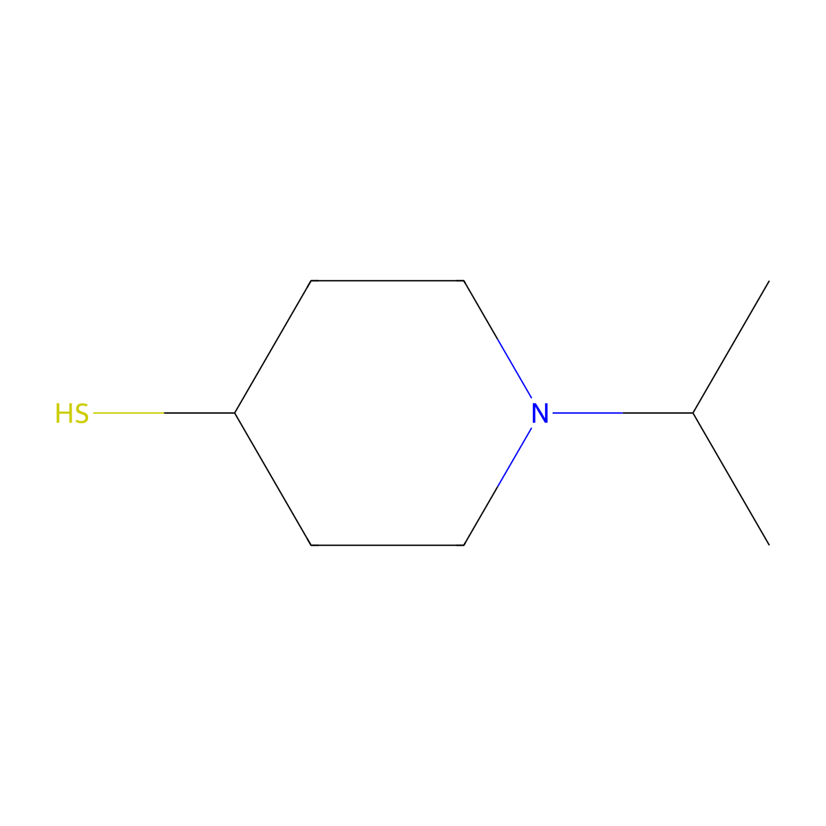 4-Piperidinethiol, 1-(1-methylethyl)- molecular structure, CAS 156757-18-5