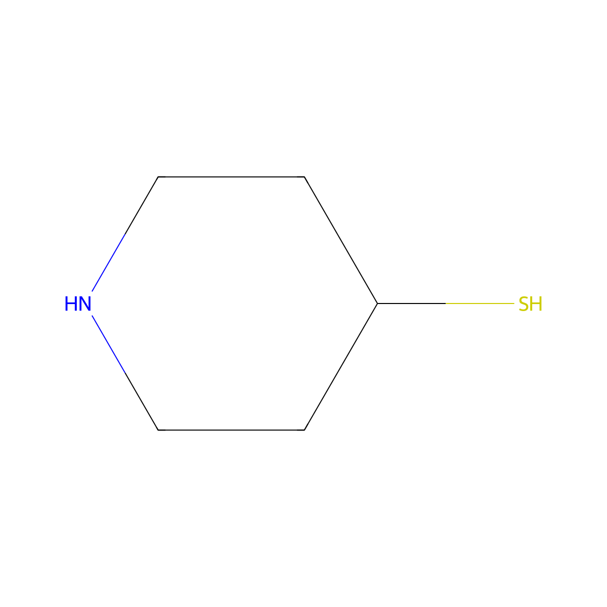 Piperidine-4-thiol molecular structure, CAS 156757-19-6