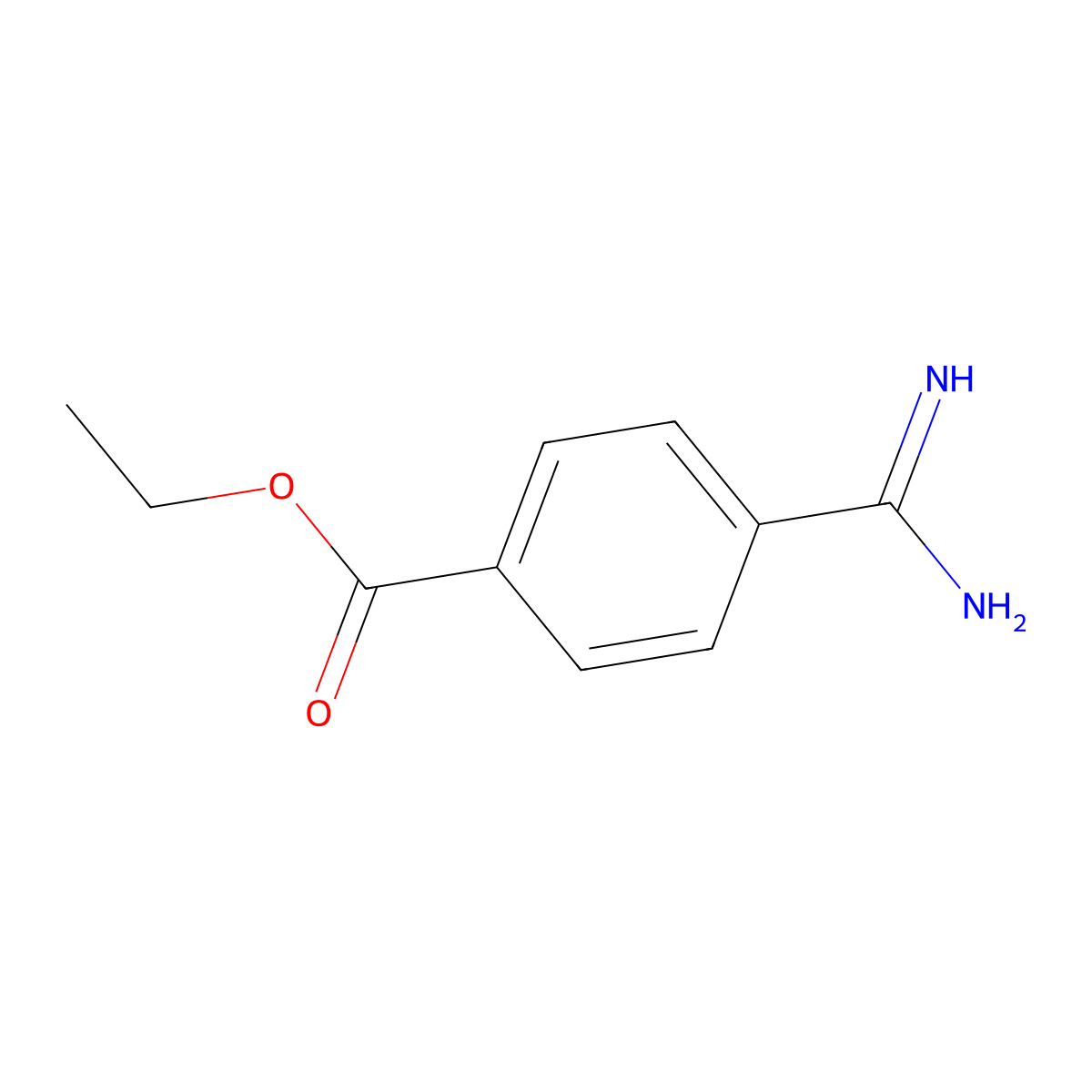 Ethyl 4-carbamimidoylbenzoate molecular structure, CAS 15676-12-7