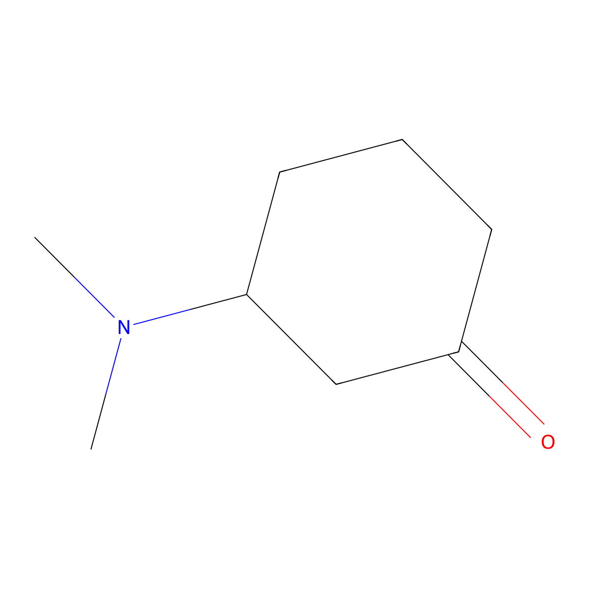 3-(Dimethylamino)cyclohexan-1-one molecular structure, CAS 15676-74-1