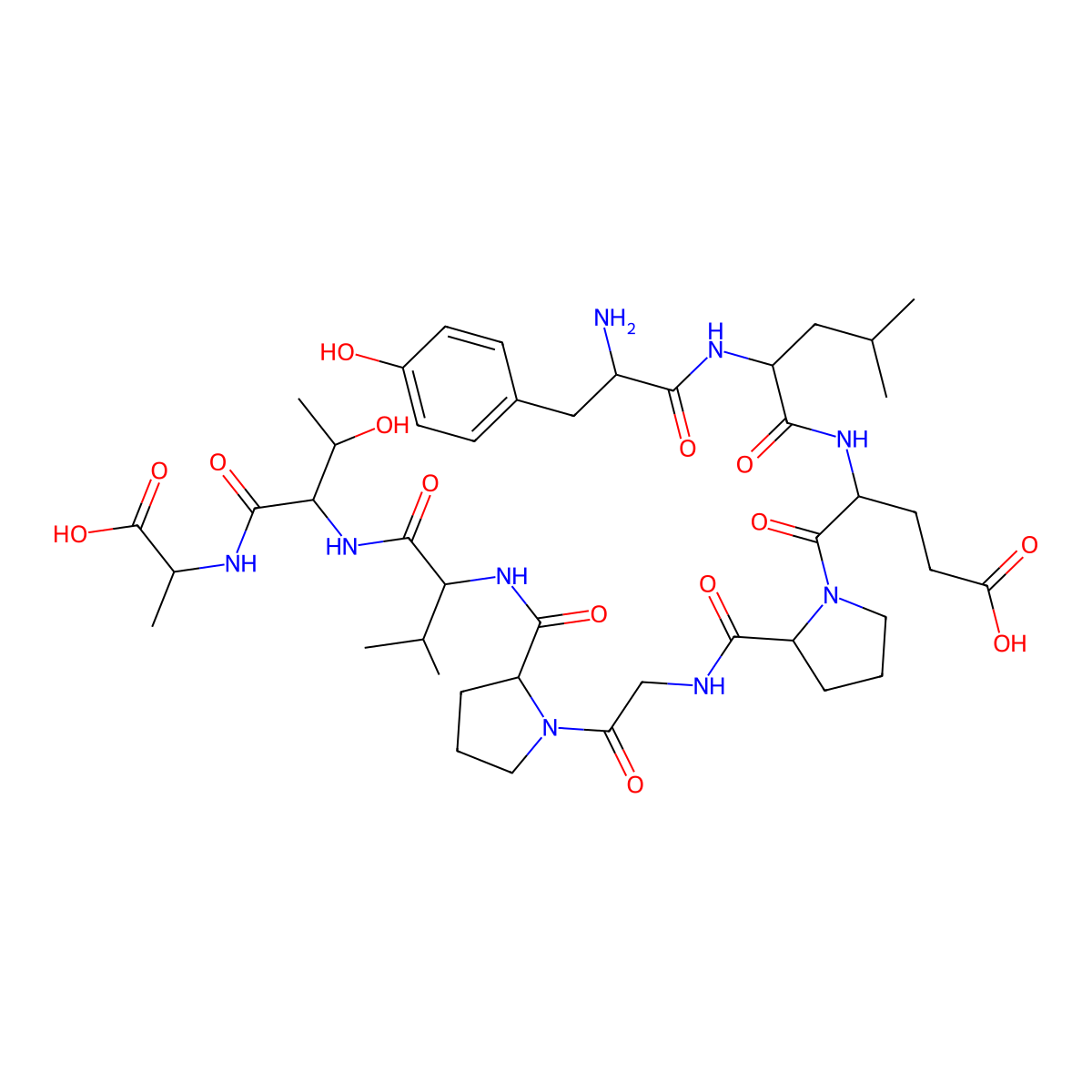 GP100 Peptide Melanoma Vaccine YLEPGPVTA molecular structure, CAS 156761-76-1
