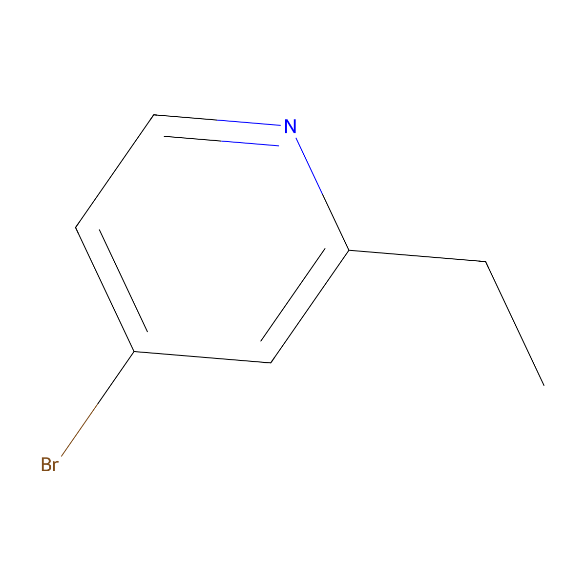 4-Bromo-2-ethylpyridine molecular structure, CAS 156761-88-5