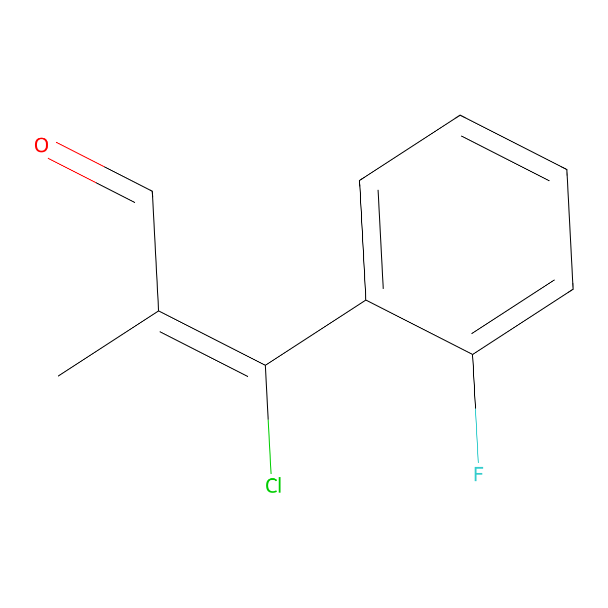 3-Chloro-3-(2-fluorophenyl)-2-methylprop-2-enal molecular structure, CAS 1567637-23-3