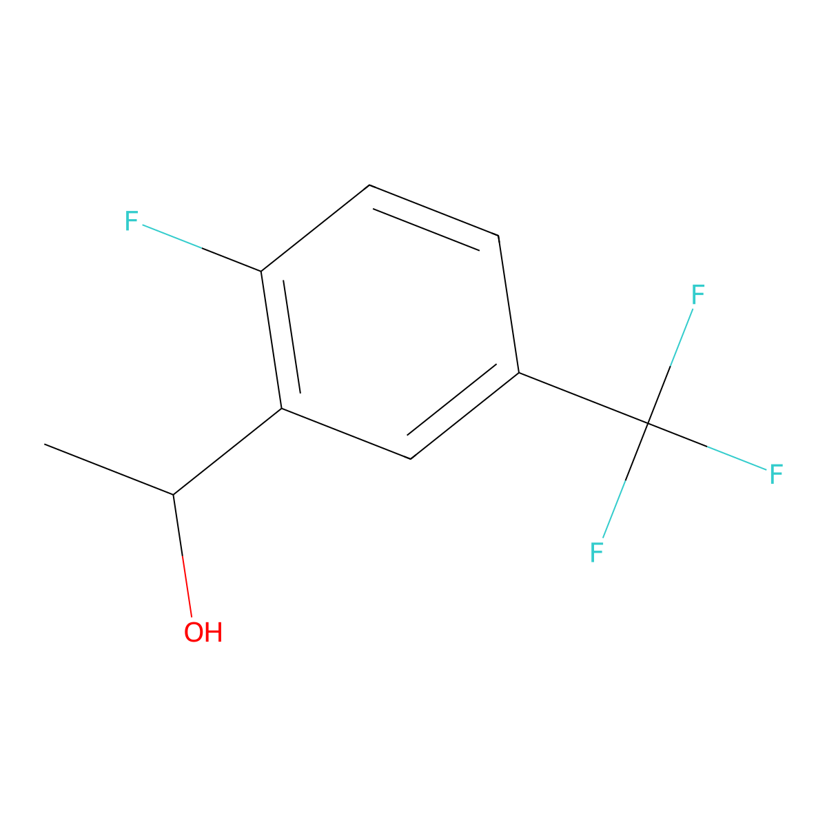 (R)-1-(2-Fluoro-5-(trifluoromethyl)phenyl)ethan-1-ol molecular structure, CAS 1567666-63-0