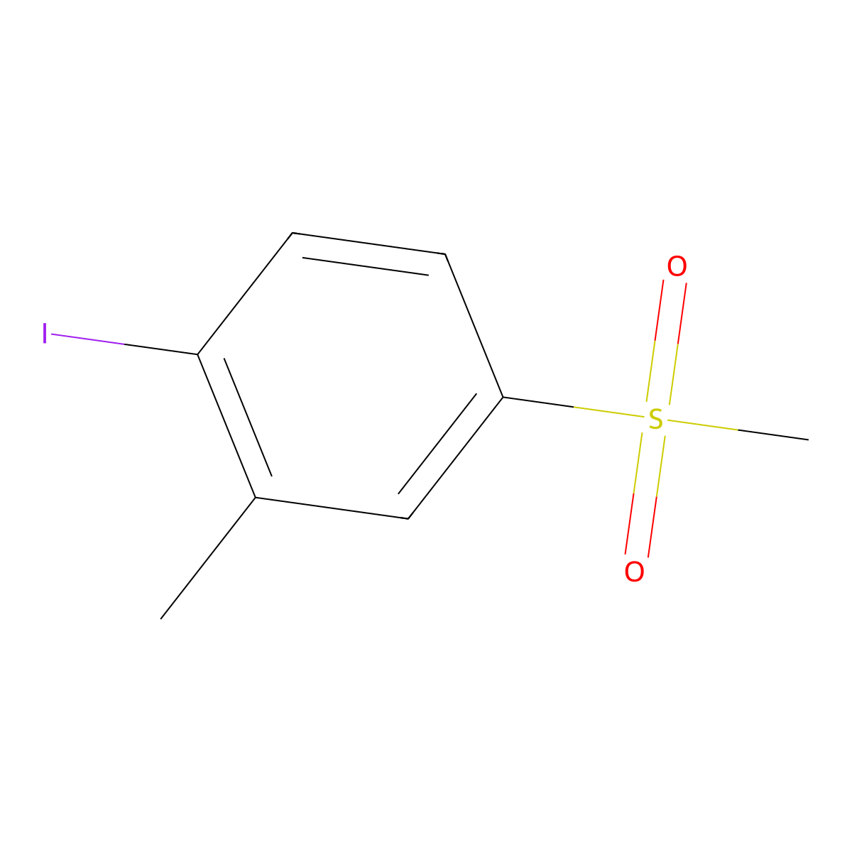 1-Iodo-2-methyl-4-(methylsulfonyl)benzene molecular structure, CAS 1567681-00-8