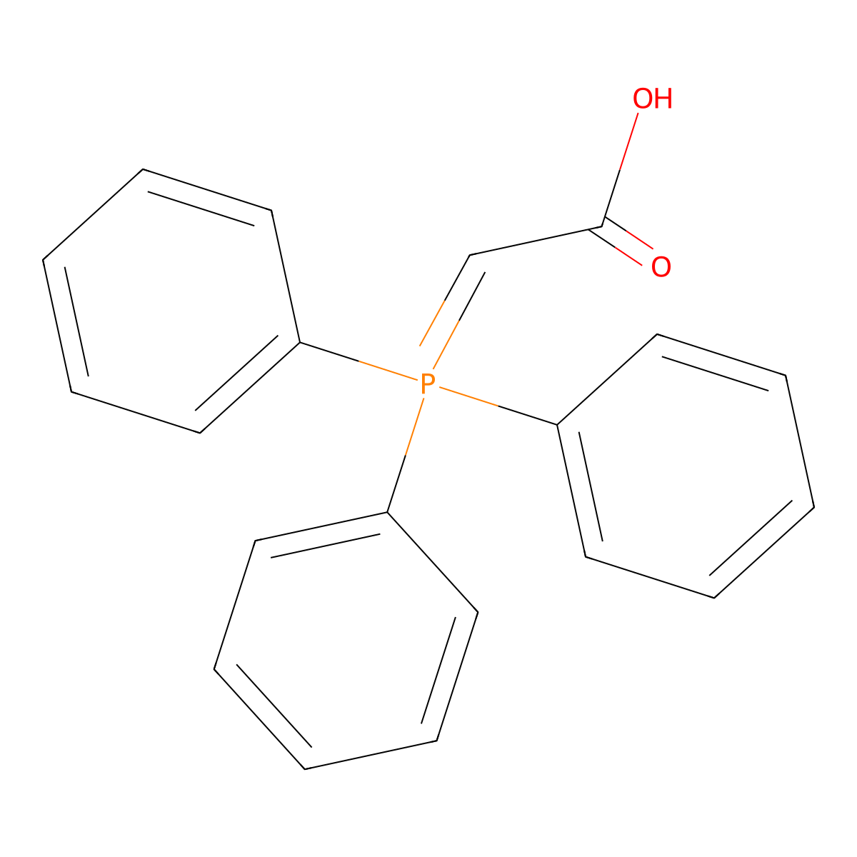 Carboxymethylene triphenylphosphorane molecular structure, CAS 15677-02-8