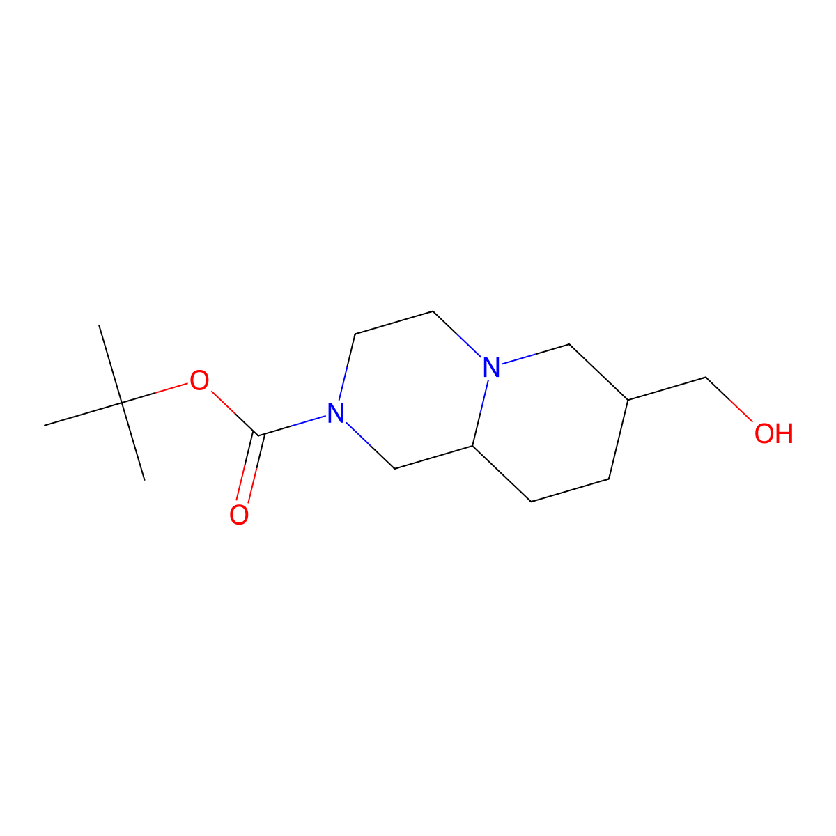 2-Boc-7-hydroxymethyl-octahydro-pyrido[1,2-A]pyrazine molecular structure, CAS 156772-96-2