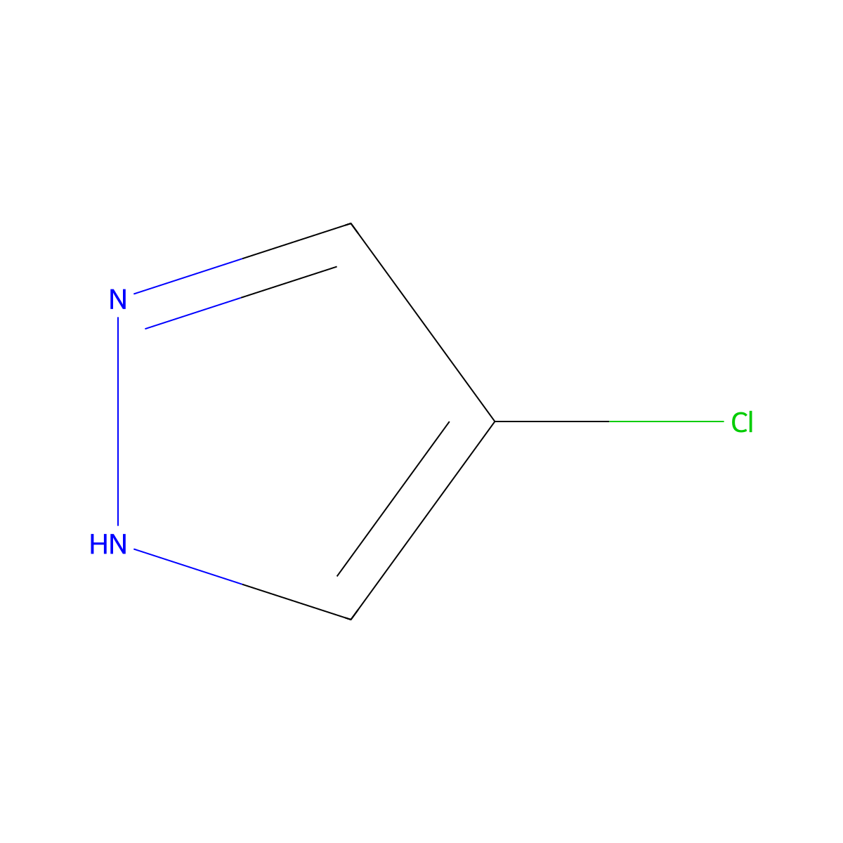 1H-Pyrazole, 4-chloro- molecular structure, CAS 15678-00-9