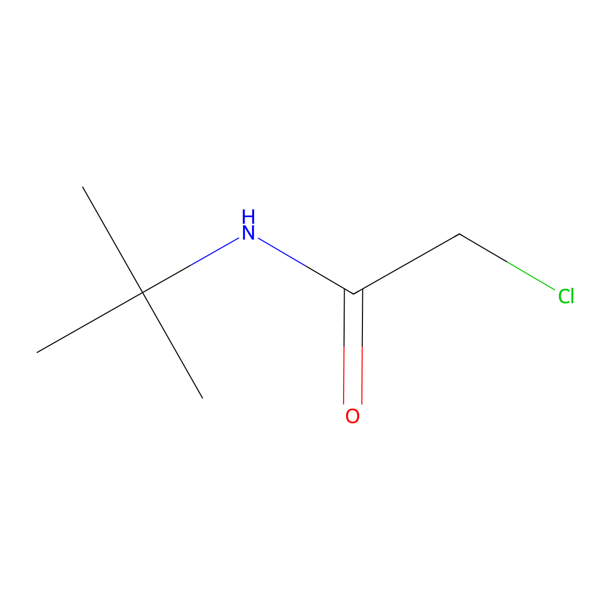 N-tert-butyl-2-chloroacetamide molecular structure, CAS 15678-99-6