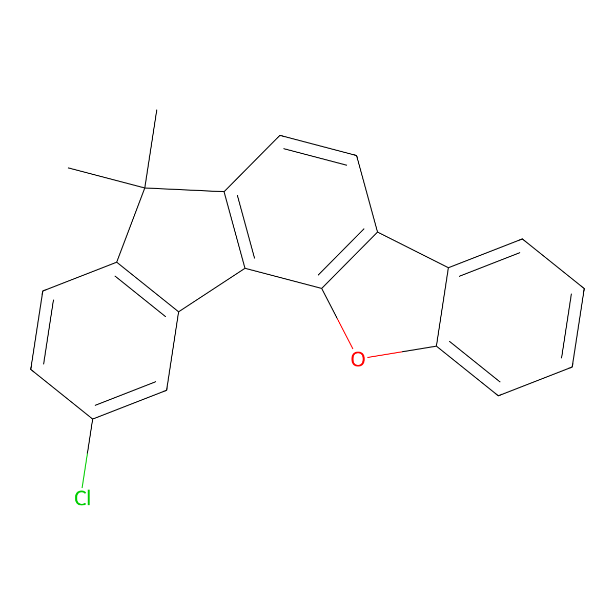 10-Chloro-7,7-dimethyl-7H-fluoreno[4,3-b]benzofuran molecular structure, CAS 1567814-82-7