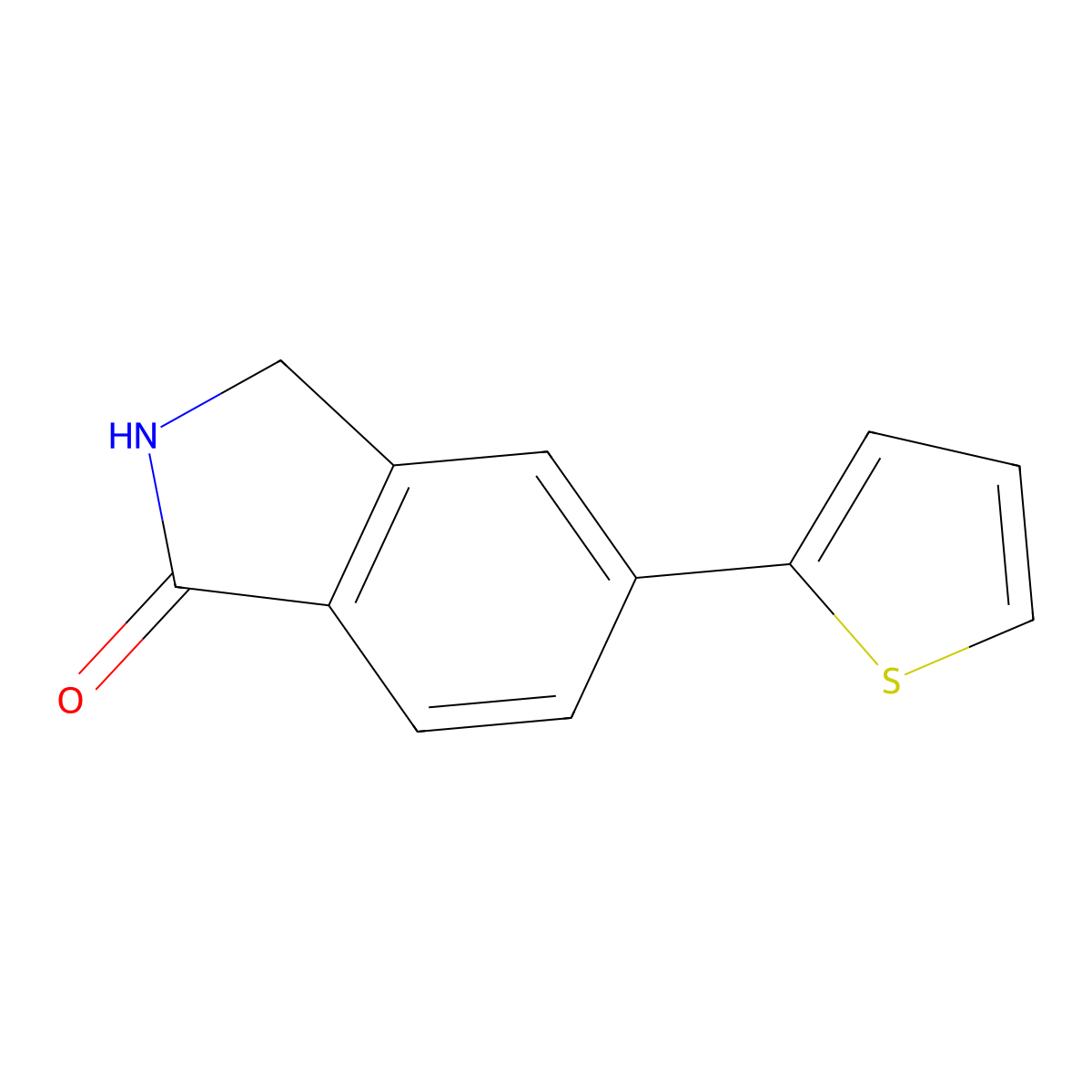 5-(Thiophen-2-yl)isoindolin-1-one molecular structure, CAS 1567837-02-8