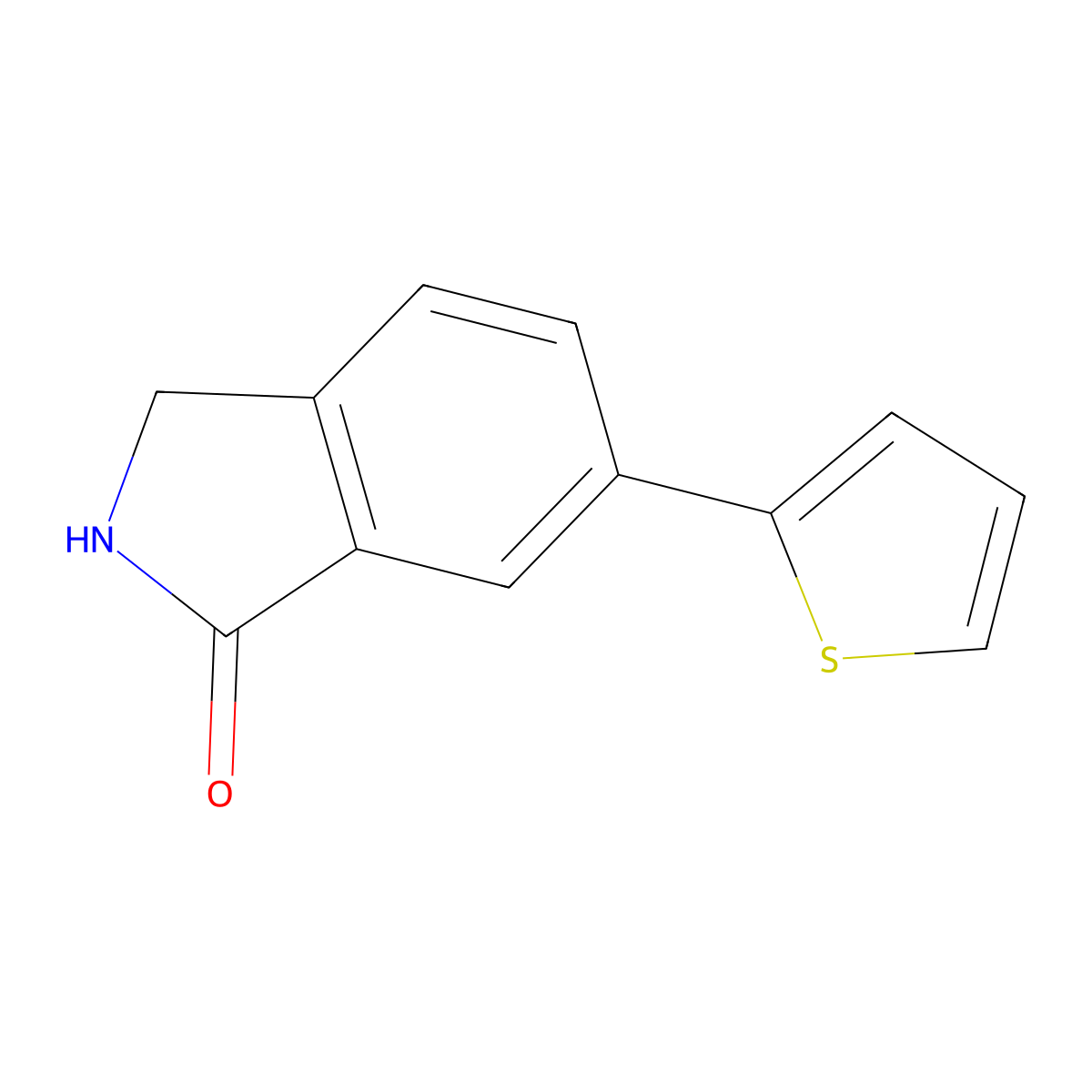 6-(Thiophen-2-yl)isoindolin-1-one molecular structure, CAS 1567837-07-3