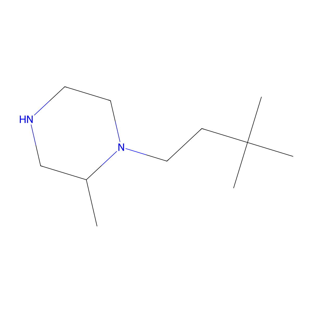 (2S)-1-(3,3-dimethylbutyl)-2-methylpiperazine molecular structure, CAS 1567884-62-1
