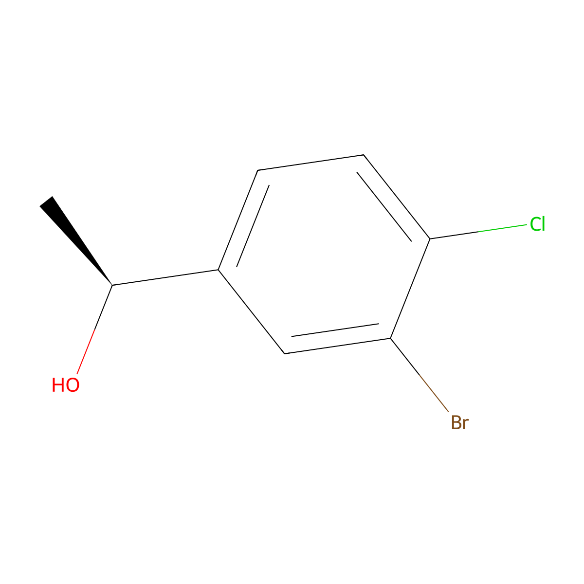 (1S)-1-(3-bromo-4-chlorophenyl)ethan-1-ol molecular structure, CAS 1567895-16-2