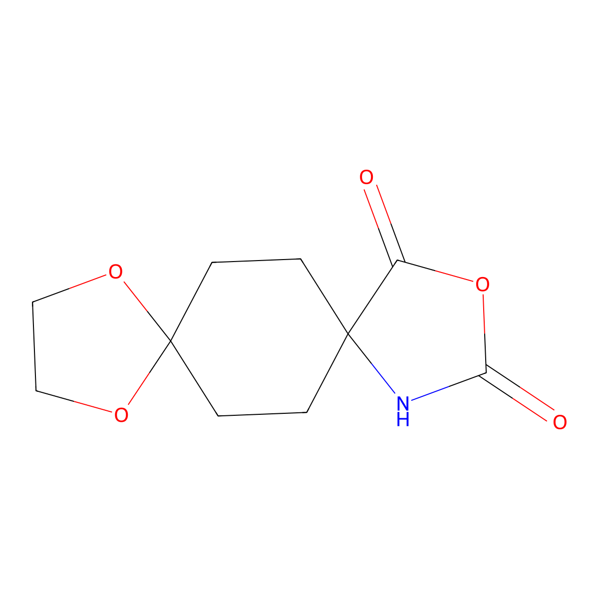 2,9,12-Trioxa-4-azadispiro[4.2.4.2]tetradecane-1,3-dione molecular structure, CAS 1567899-09-5