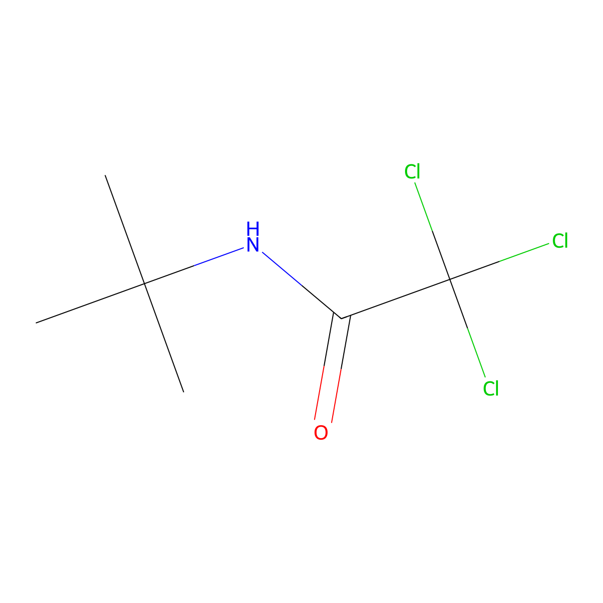 N-tert-butyl-2,2,2-trichloroacetamide molecular structure, CAS 15679-00-2