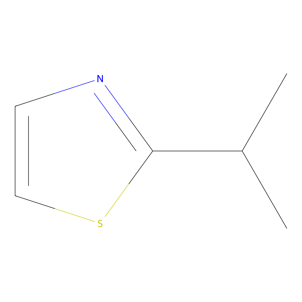 2-Isopropylthiazole molecular structure, CAS 15679-10-4
