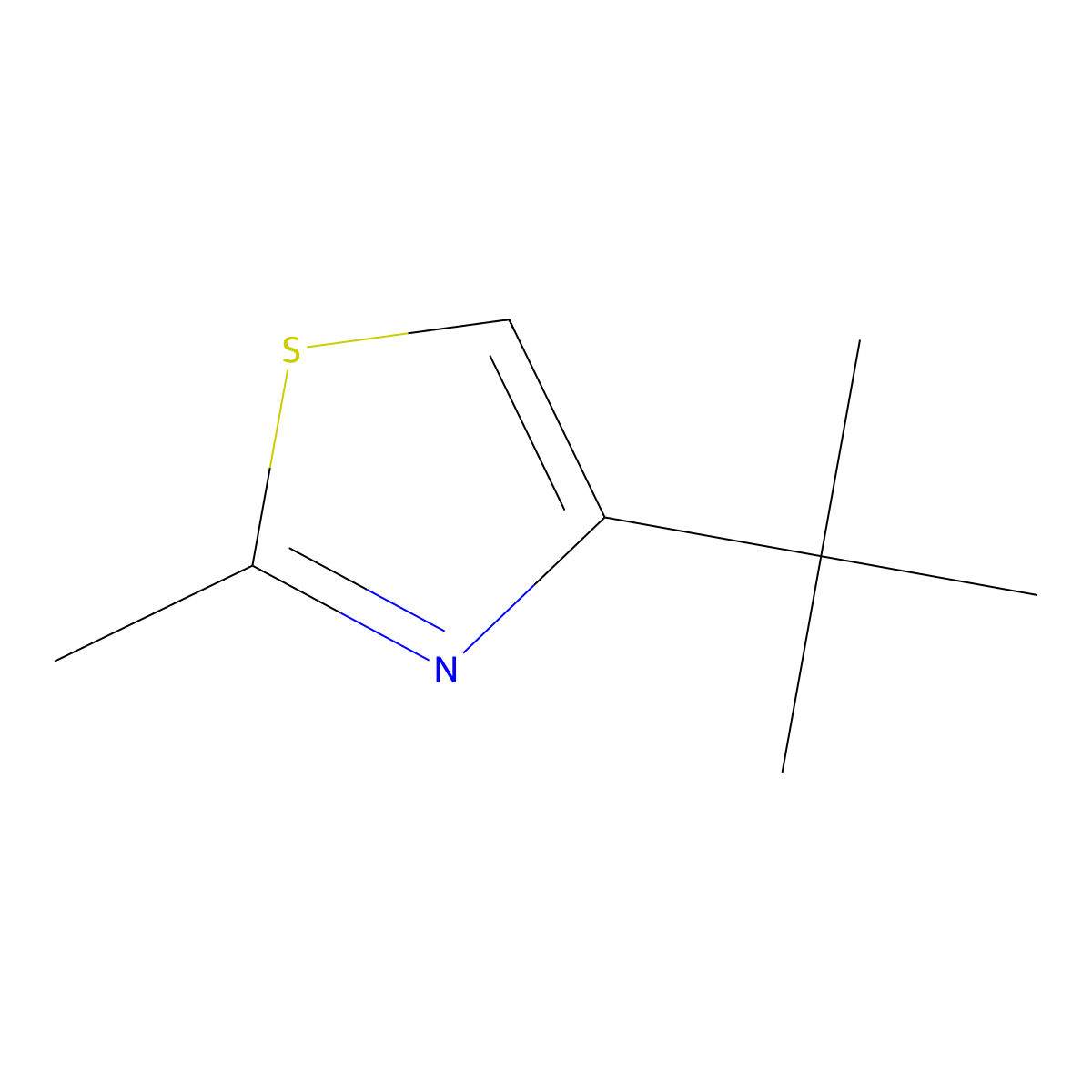 4-tert-Butyl-2-methylthiazole molecular structure, CAS 15679-11-5