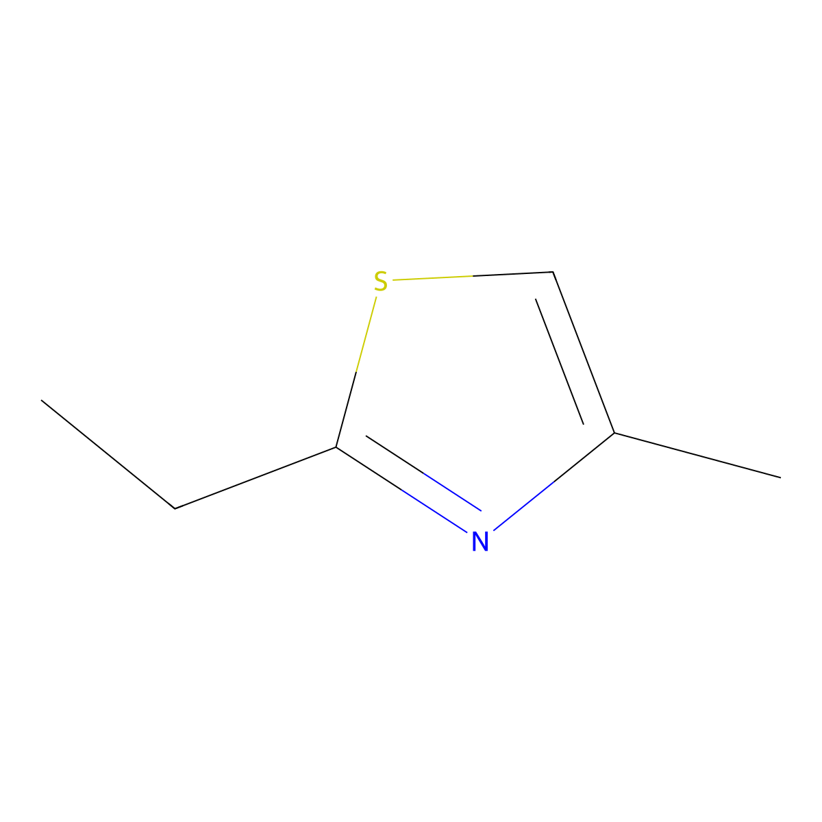 2-Ethyl-4-methyl thiazole molecular structure, CAS 15679-12-6
