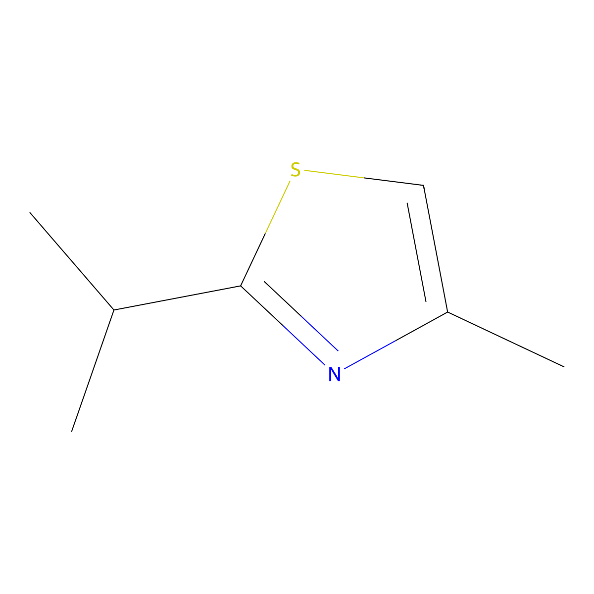 2-Isopropyl-4-methylthiazole molecular structure, CAS 15679-13-7