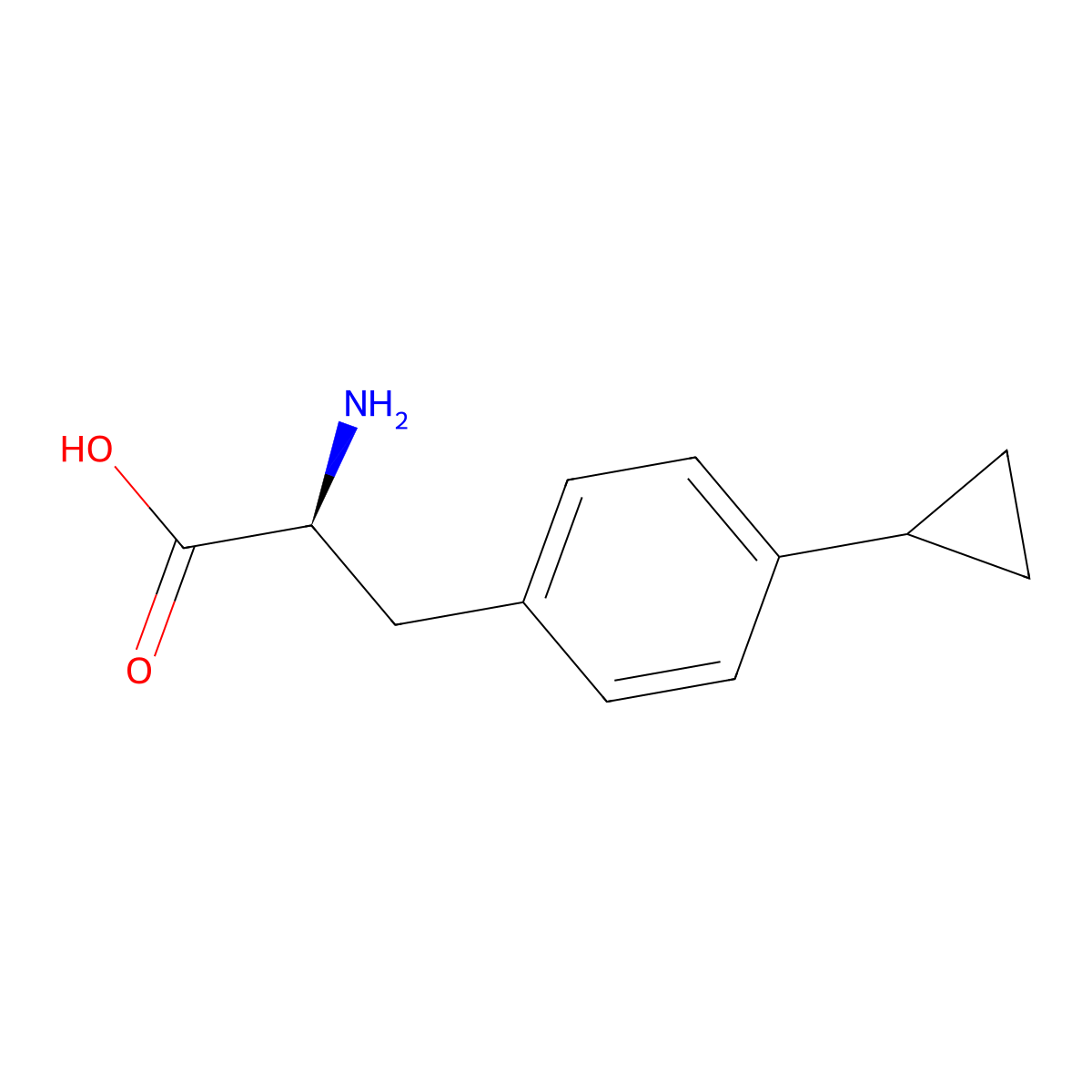 4-Cyclopropyl-L-phenylalanine HCl molecular structure, CAS 1567916-29-3