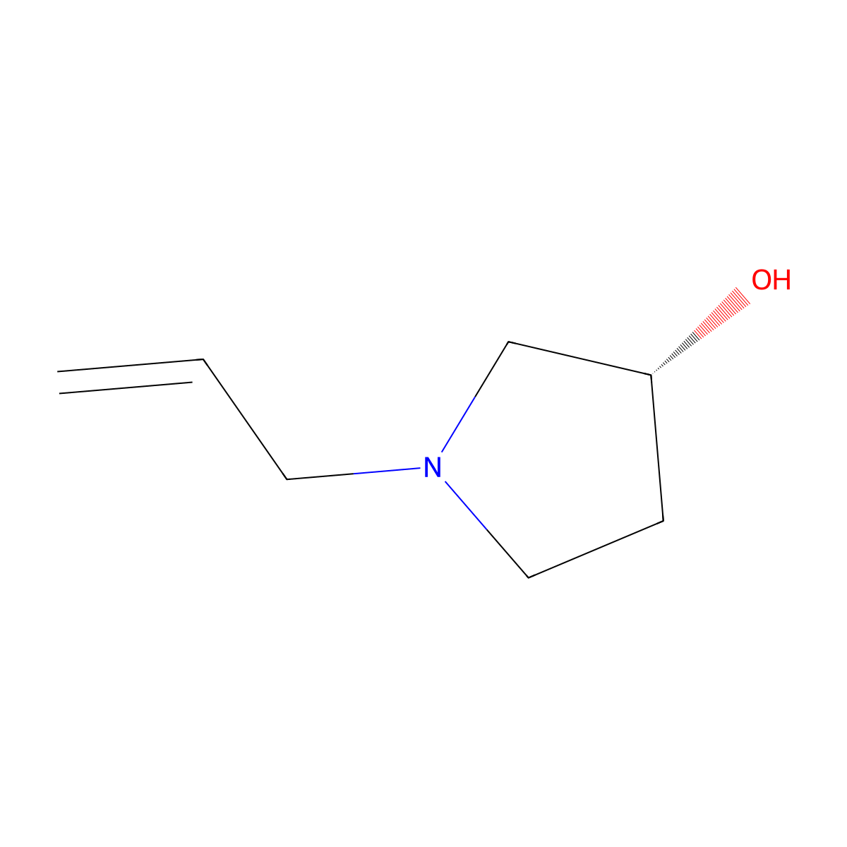 rac-(R)-1-allylpyrrolidin-3-ol molecular structure, CAS 1567921-68-9