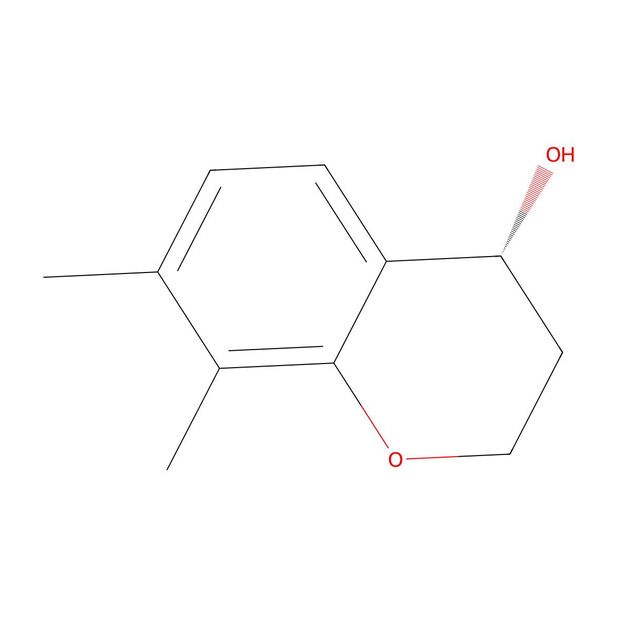 (4R)-7,8-dimethyl-3,4-dihydro-2H-1-benzopyran-4-ol molecular structure, CAS 1567934-82-0