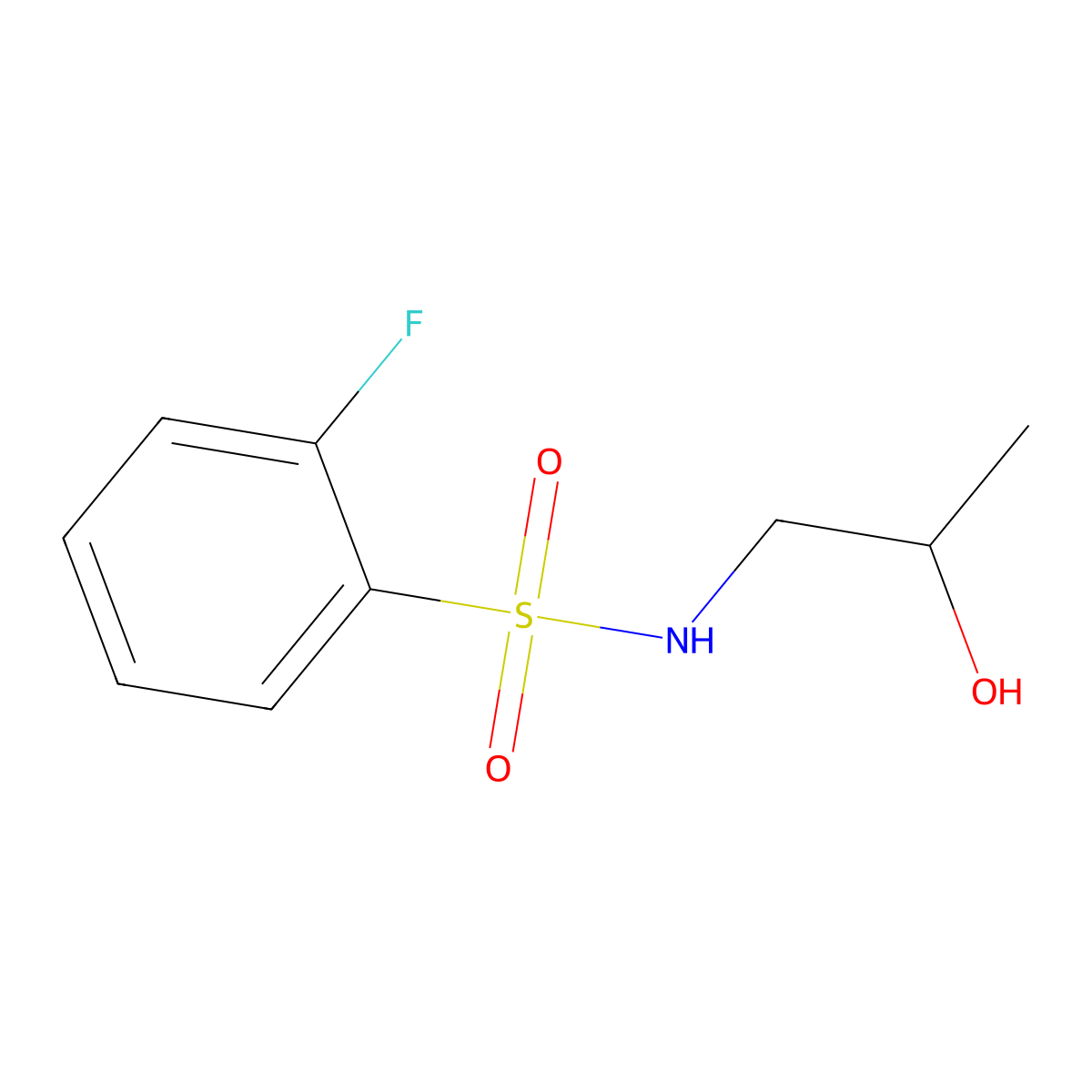 (R)-2-Fluoro-N-(2-hydroxypropyl)benzenesulfonamide molecular structure, CAS 1567944-64-2