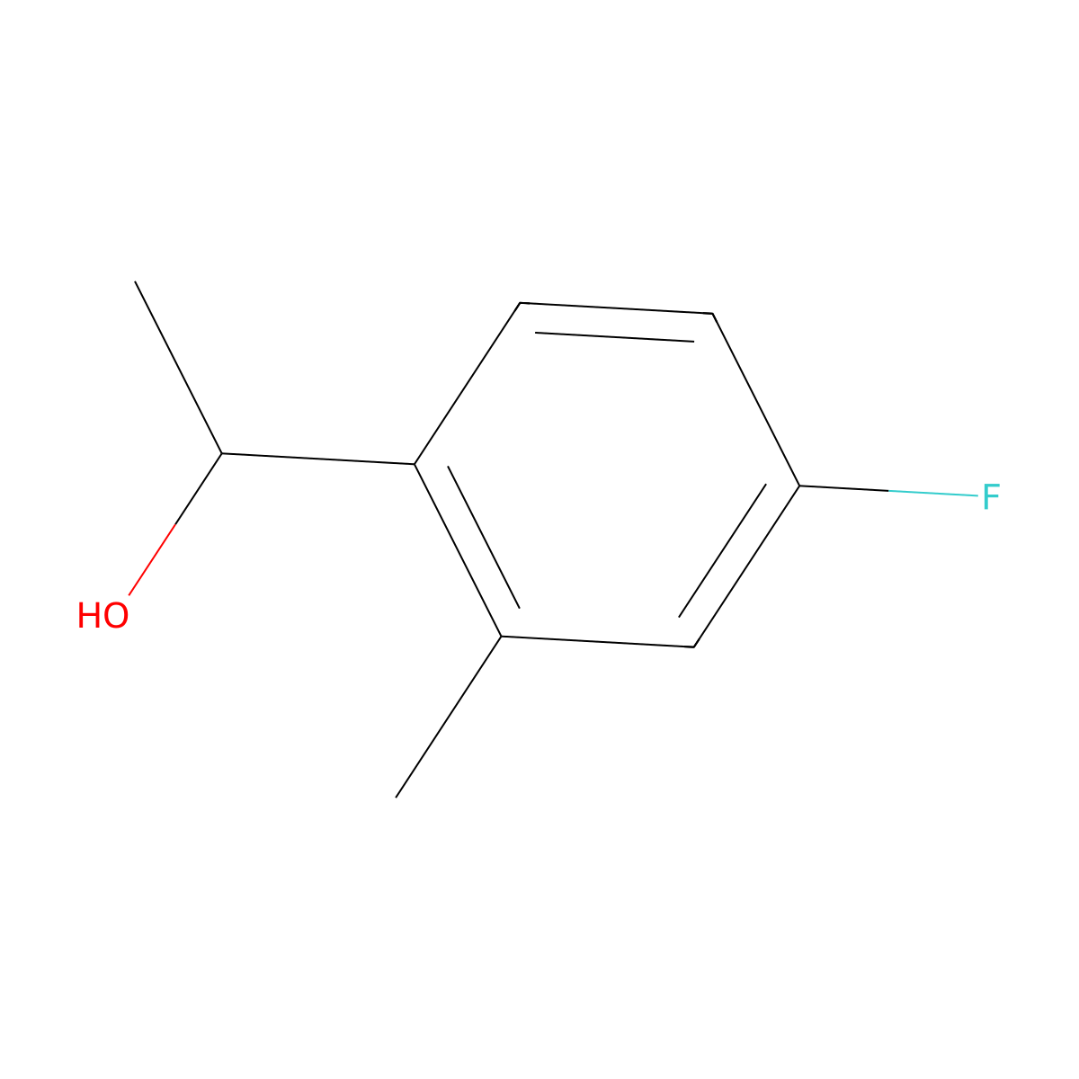 (1S)-1-(4-fluoro-2-methylphenyl)ethan-1-ol molecular structure, CAS 1567976-15-1