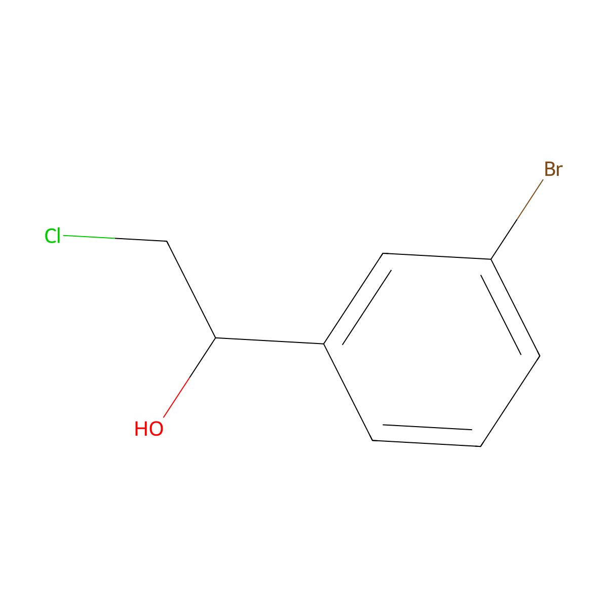 (s)-1-(3-Bromophenyl)-2-chloroethan-1-ol molecular structure, CAS 1567985-90-3
