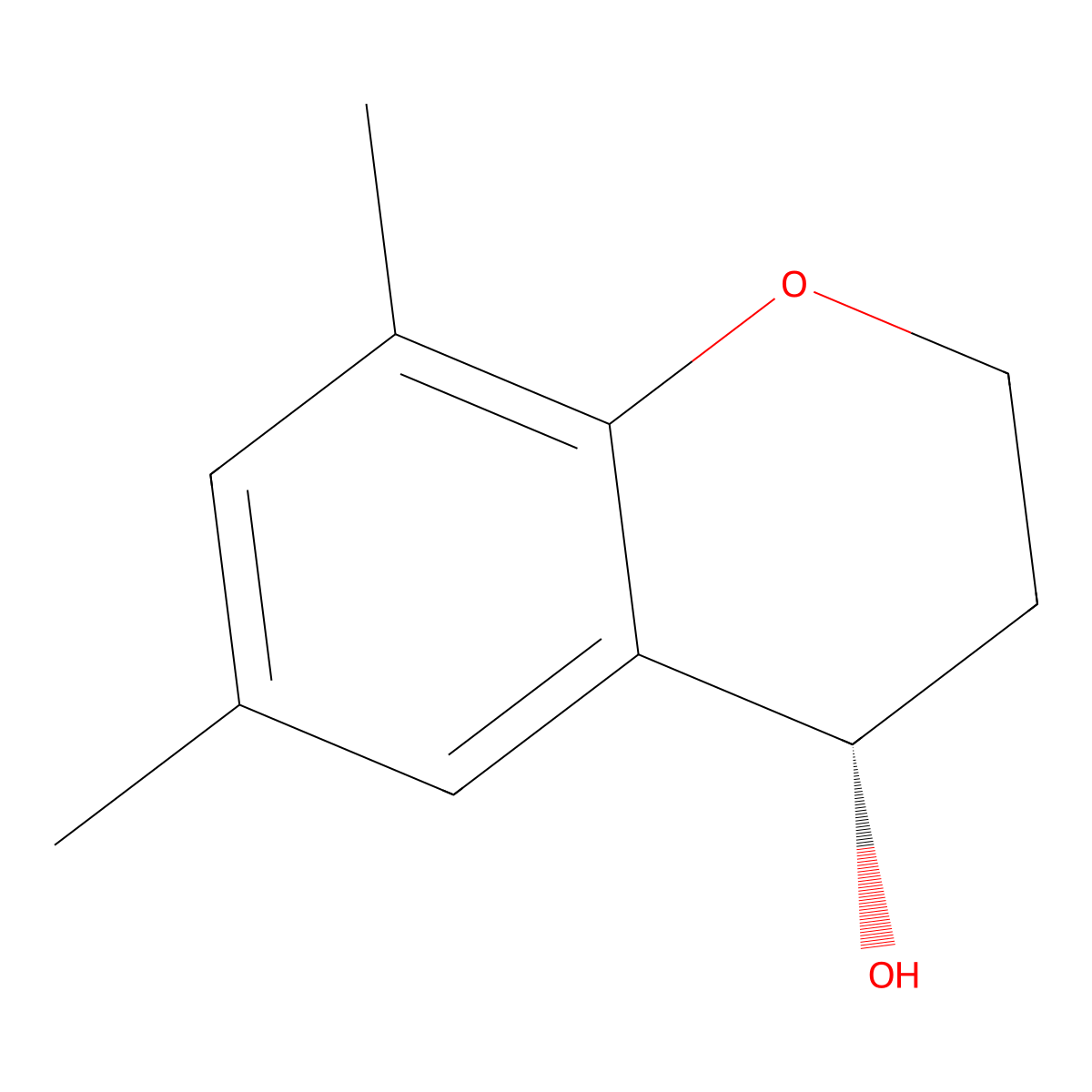 (4S)-6,8-dimethyl-3,4-dihydro-2H-1-benzopyran-4-ol molecular structure, CAS 1567986-85-9