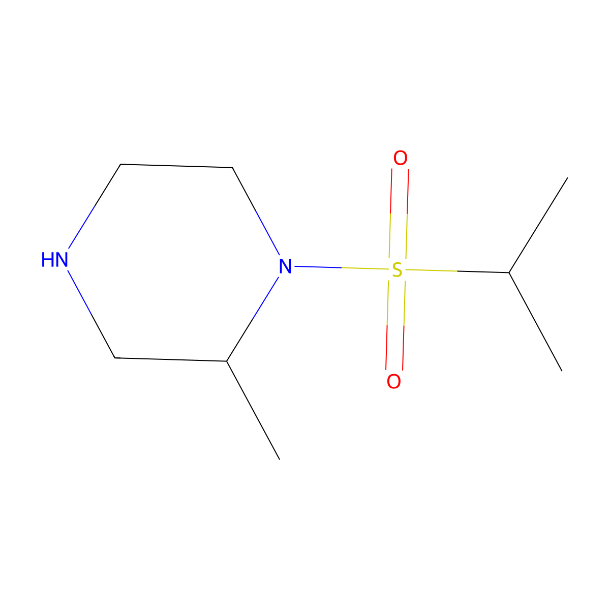 (2S)-2-methyl-1-(propane-2-sulfonyl)piperazine molecular structure, CAS 1567989-91-6