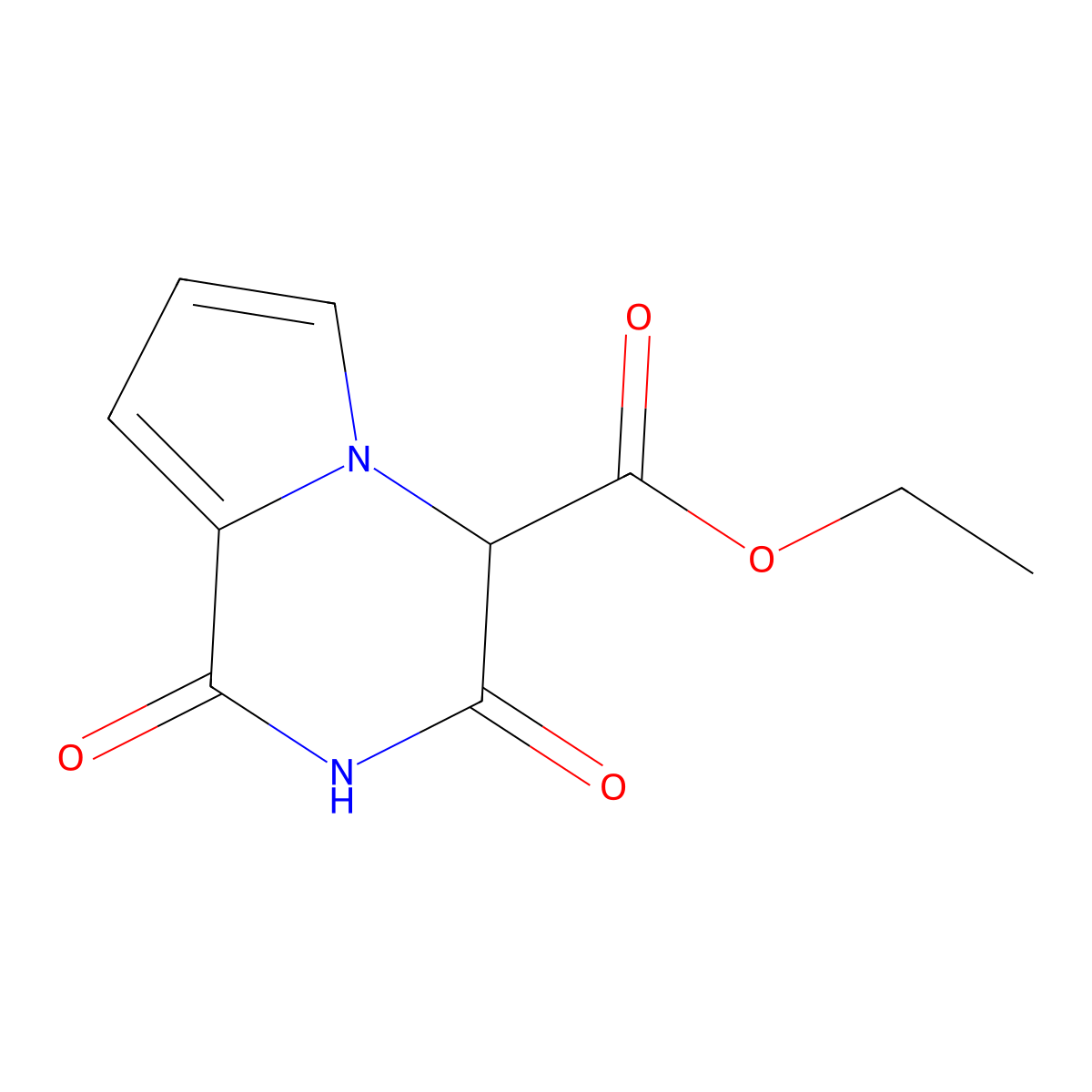 Ethyl 1,3-dioxo-1,2,3,4-tetrahydropyrrolo[1,2-a]pyrazine-4-carboxylate molecular structure, CAS 1567995-93-0