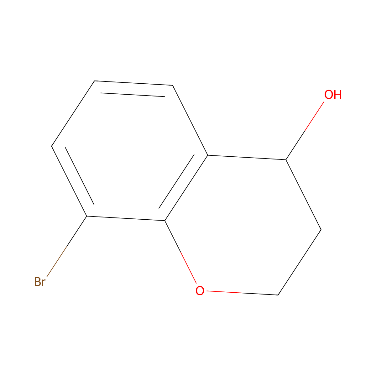 (4R)-8-bromo-3,4-dihydro-2H-1-benzopyran-4-ol molecular structure, CAS 1567996-71-7