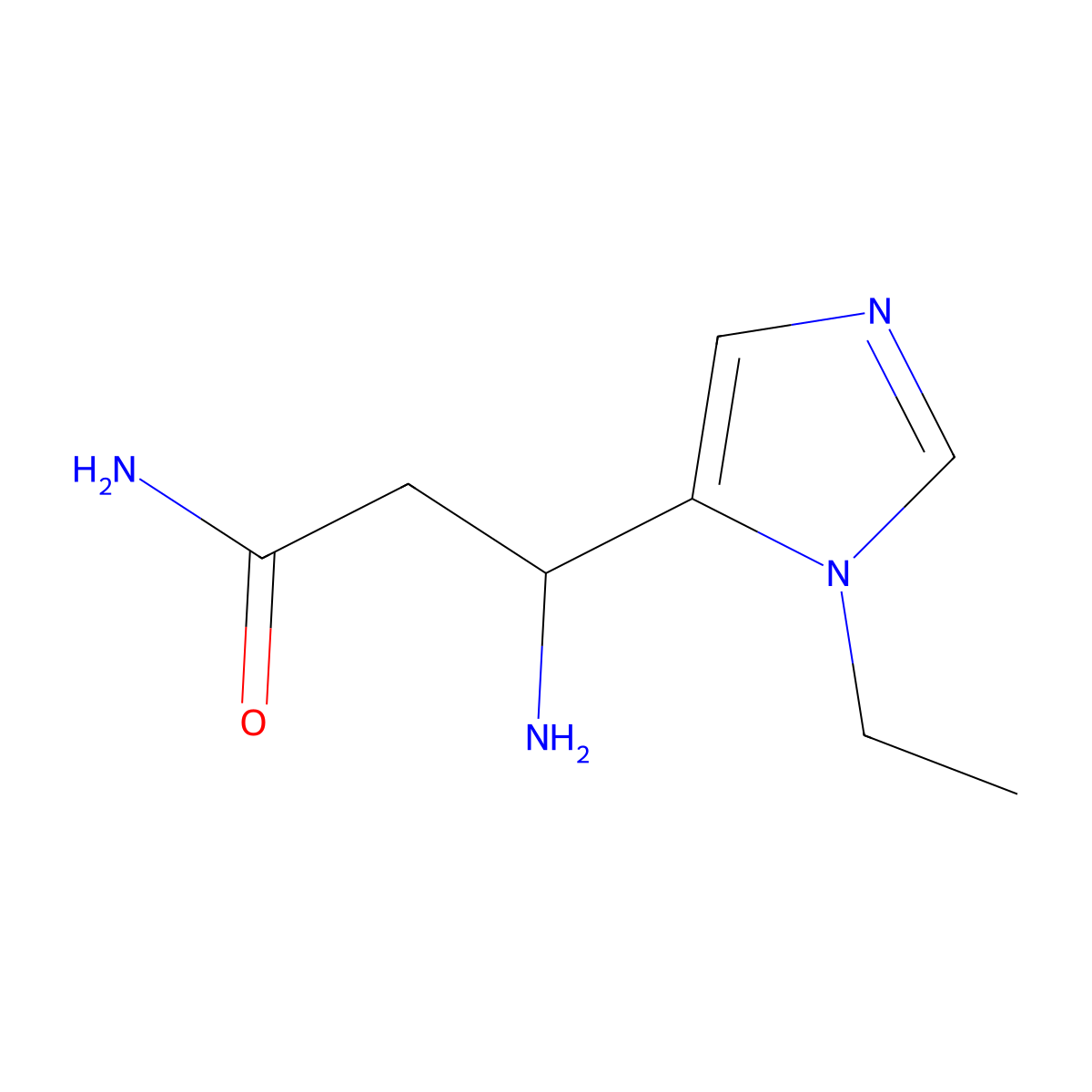 (S)-3-Amino-3-(1-ethyl-1h-imidazol-5-yl)propanamide molecular structure, CAS 1567999-77-2