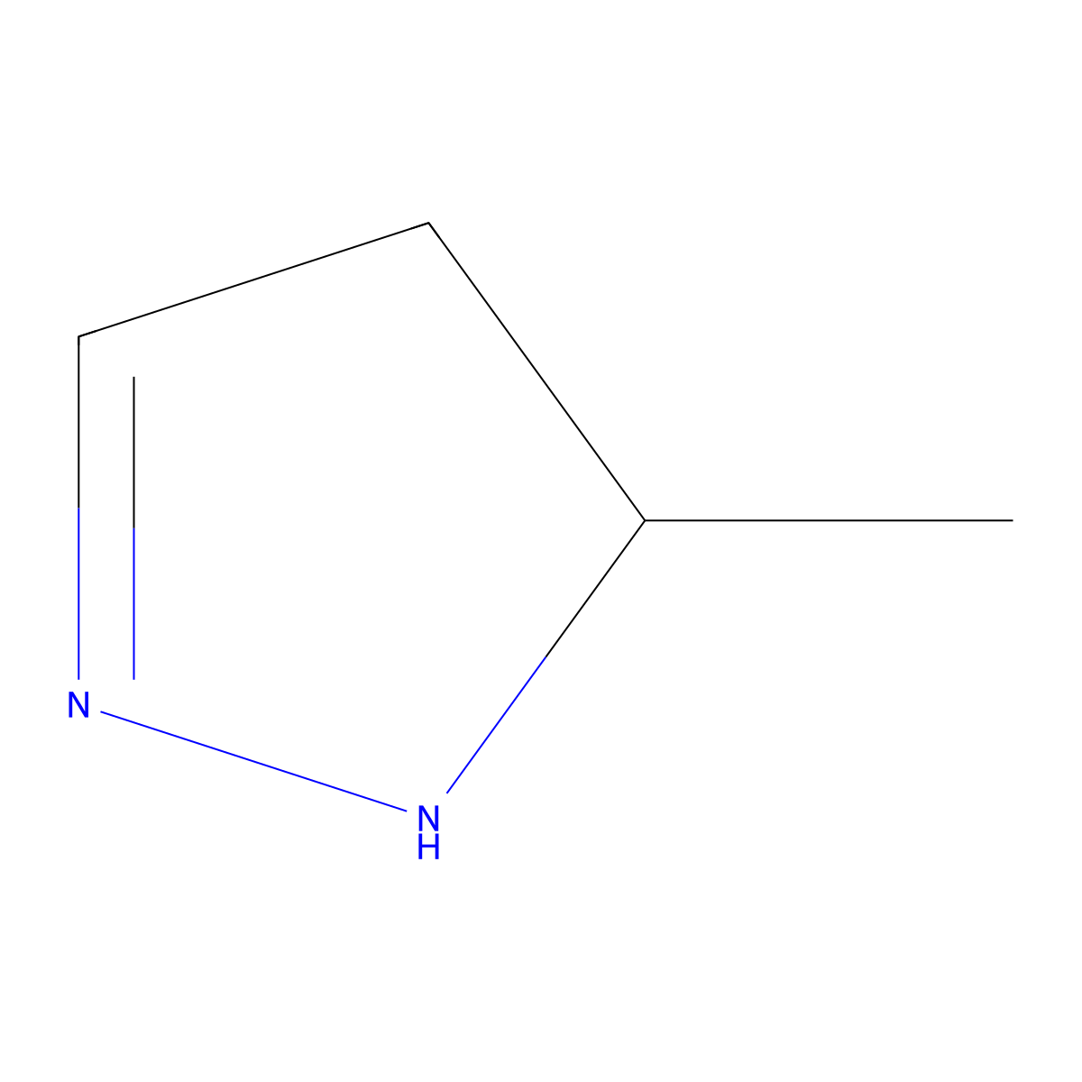 5-methyl-4,5-dihydro-1H-pyrazole molecular structure, CAS 1568-20-3