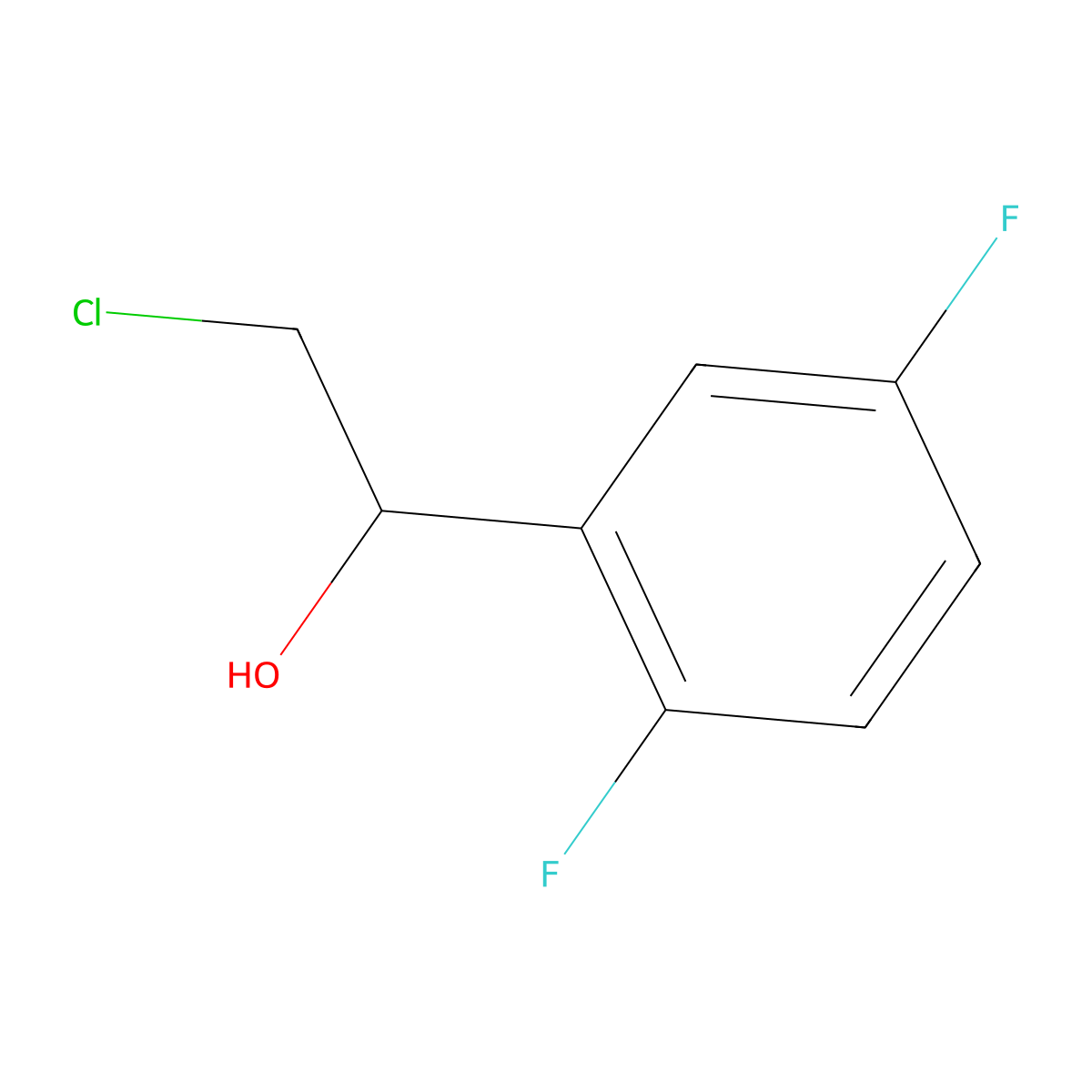 (S)-2-Chloro-1-(2,5-difluorophenyl)ethan-1-ol molecular structure, CAS 1568000-56-5