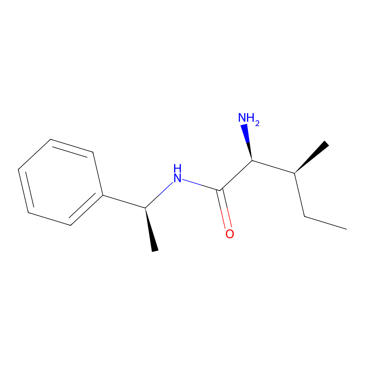 (2s,3s)-2-Amino-3-methyl-N-((S)-1-phenylethyl)pentanamide molecular structure, CAS 156801-39-7